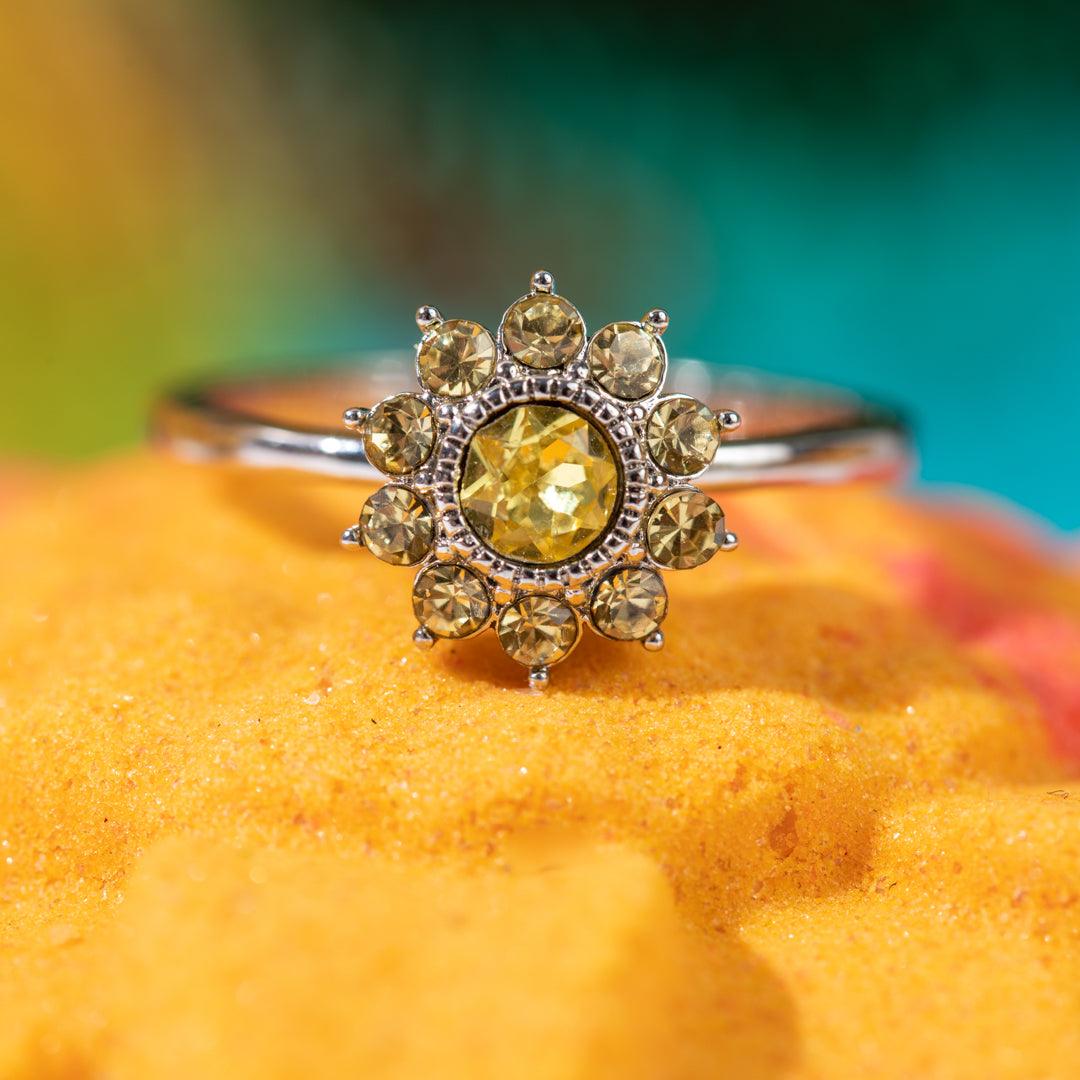 Sunflower Jewel Candle with Hidden Surprise Ring | Fragrant Jewels Floral Collection