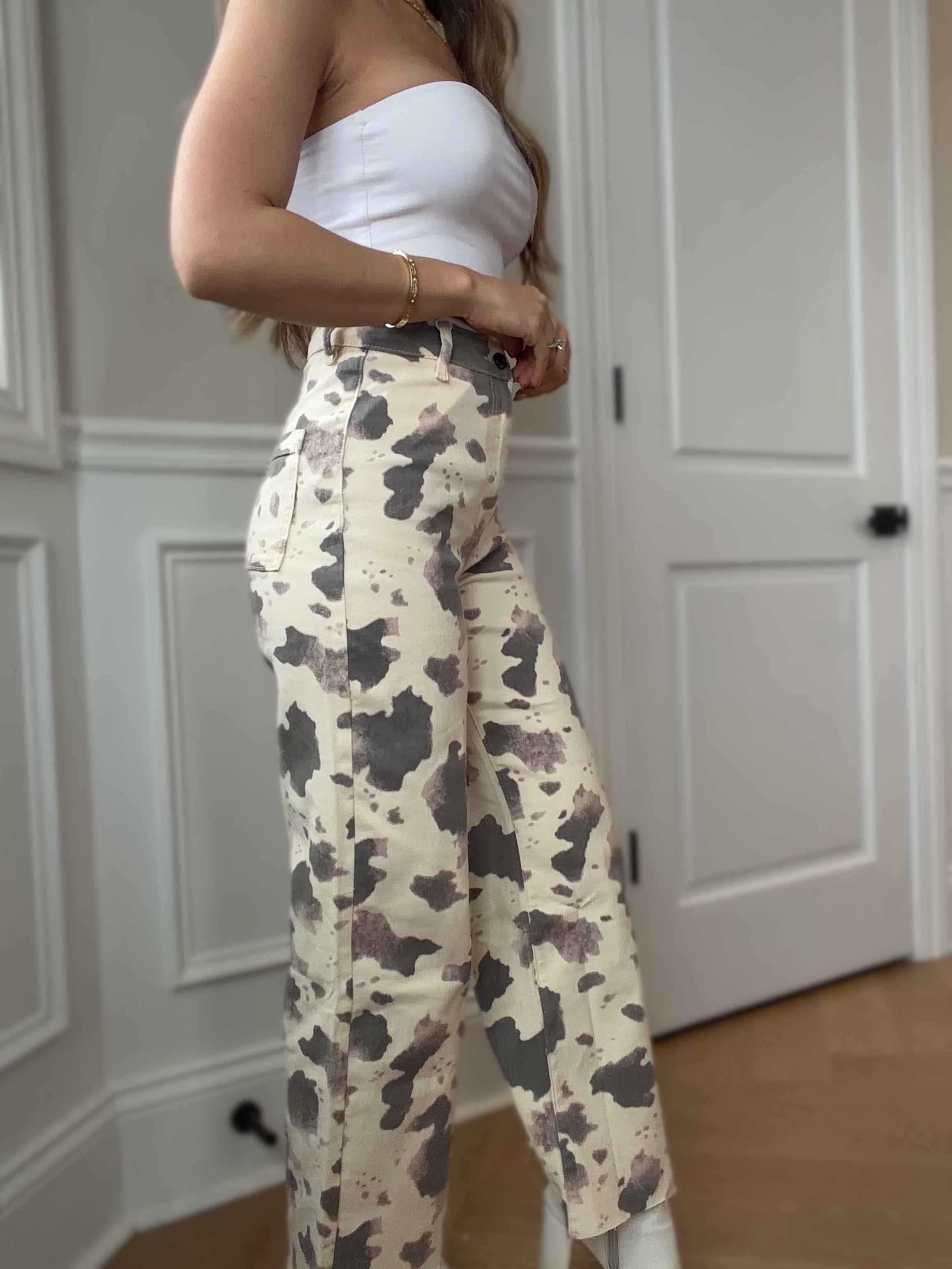 Raven High Rise Cropped Wide Leg Denim Pants – Raw Hem