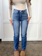 Emily Tummy Control High Rise Crop Straight Jeans