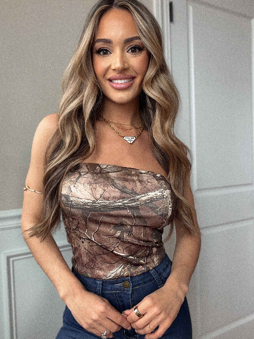 Can't Be Tamed Bandeau Top in Camouflage