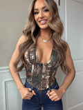 Mossy Sweetheart Halter Top