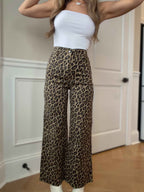 Raven High Rise Cropped Wide Leg Denim Pants – Raw Hem