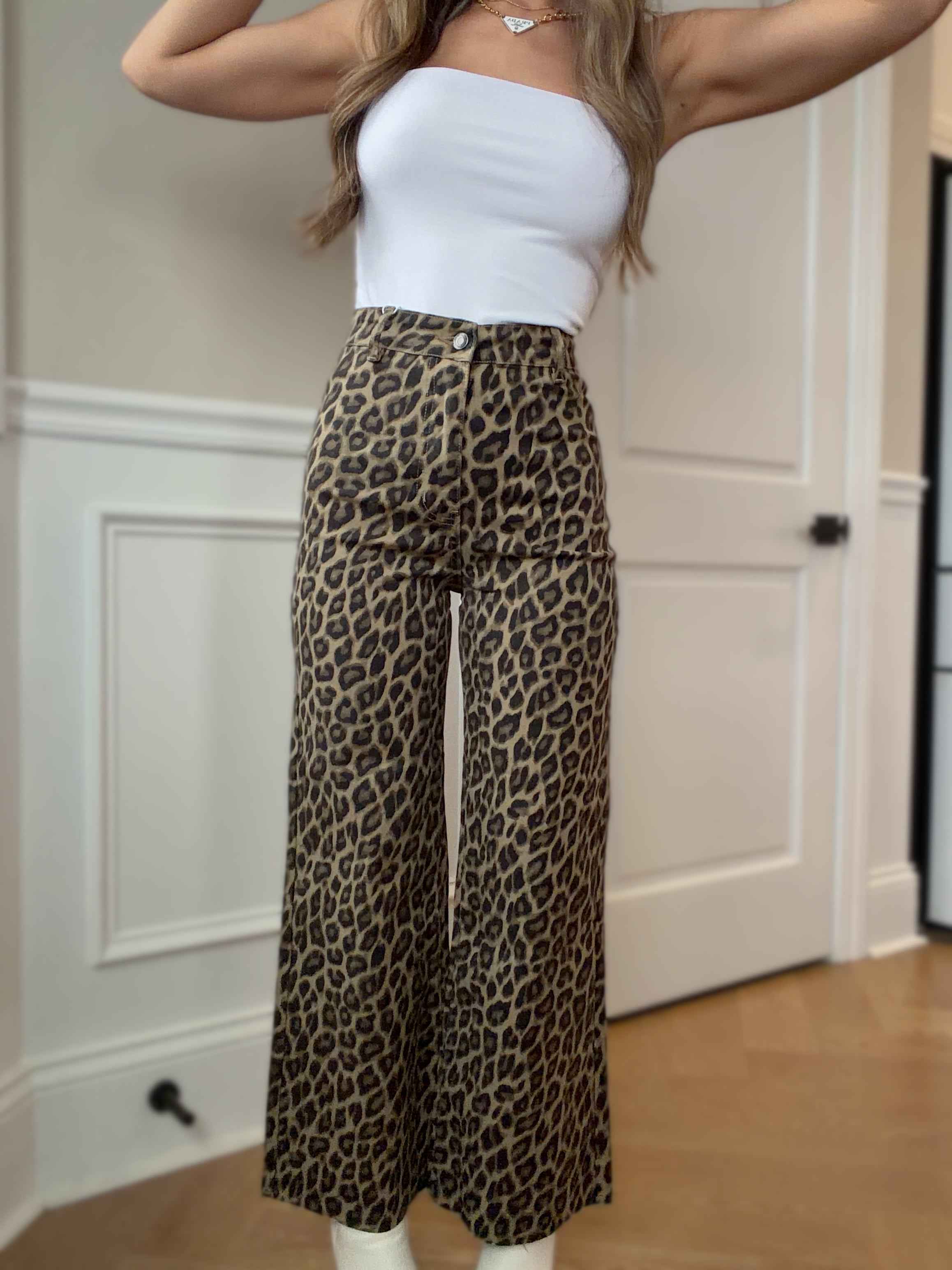Raven High Rise Cropped Wide Leg Denim Pants – Raw Hem