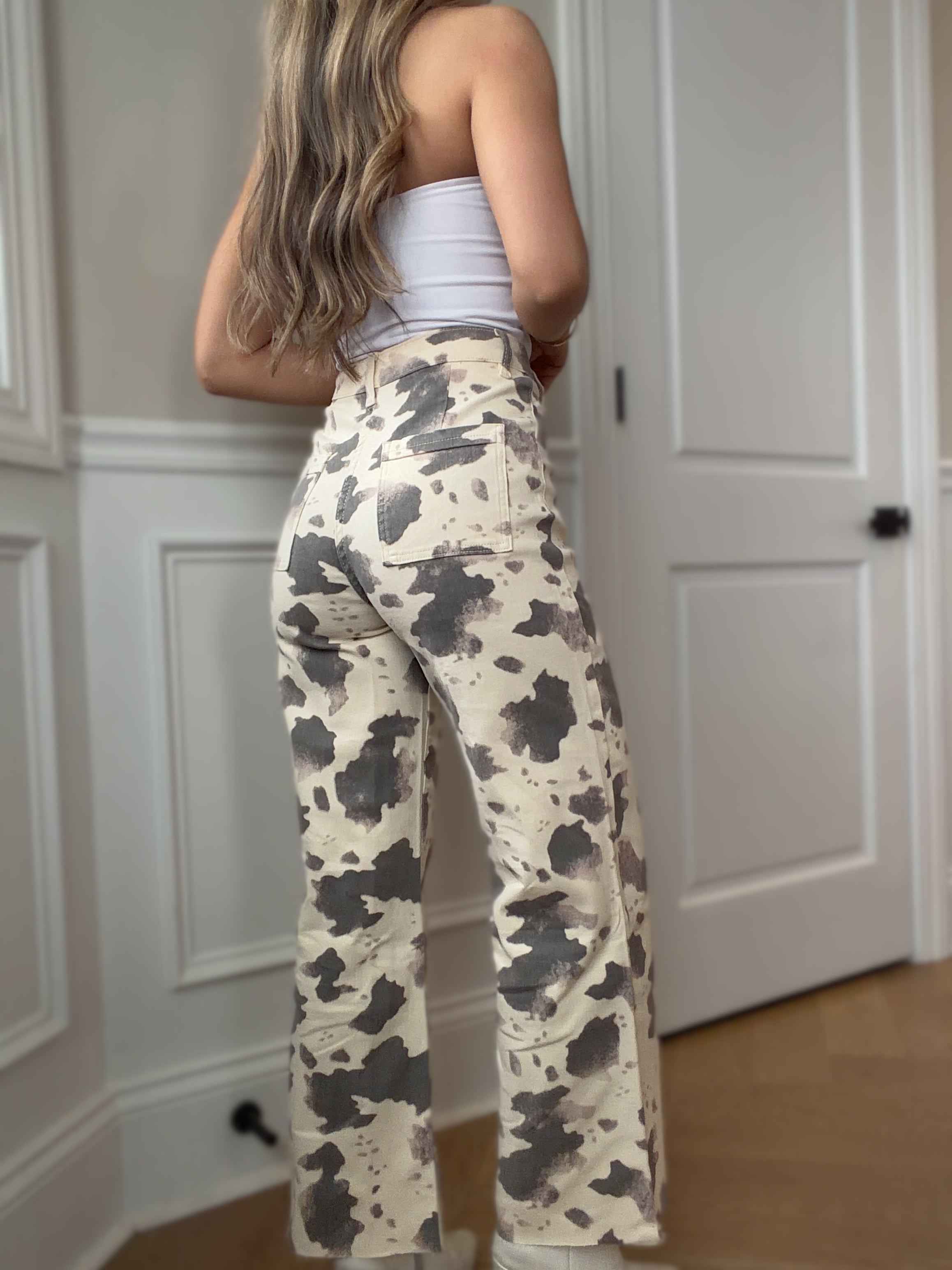 Raven High Rise Cropped Wide Leg Denim Pants – Raw Hem