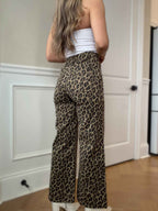 Raven High Rise Cropped Wide Leg Denim Pants – Raw Hem