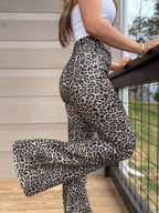 Fiona Leopard Flare Jeans – High Waisted Bell Bottoms