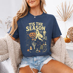 ’Tis The Season Halloween Comfort Colors T-shirt featuring a festive spooky-season graphic on a relaxed garment-dyed cotton tee in Denim