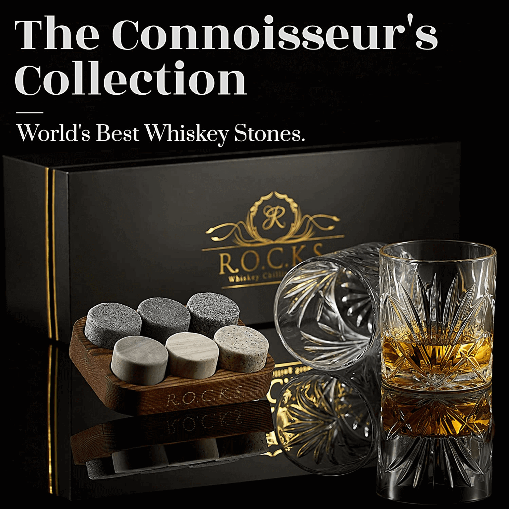 The Connoisseur's Set - Whiskey Gift Set with Palm Glasses