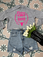 Pink Country Graphic Tee, Crop Sweatshirt, and Crewneck – Soft Cotton Western Shirt