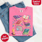 Velaris Comfort Colors T-shirt featuring a fantasy-inspired book lover graphic with magical celestial styling for fantasy romance readers and Bat Boys fans in Crunchberry.