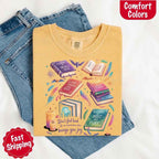 Velaris Comfort Colors T-shirt featuring a fantasy-inspired book lover graphic with magical celestial styling for fantasy romance readers and Bat Boys fans in Mustard.