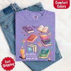 Velaris Comfort Colors T-shirt featuring a fantasy-inspired book lover graphic with magical celestial styling for fantasy romance readers and Bat Boys fans in Violet.