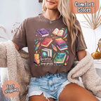 Velaris Comfort Colors T-shirt featuring a fantasy-inspired book lover graphic with magical celestial styling for fantasy romance readers and Bat Boys fans in Espresso.