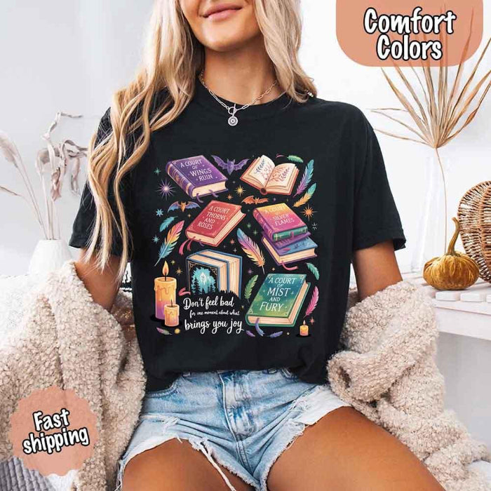 Velaris Comfort Colors T-shirt featuring a fantasy-inspired book lover graphic with magical celestial styling for fantasy romance readers and Bat Boys fans in black.