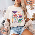 Velaris Comfort Colors T-shirt featuring a fantasy-inspired book lover graphic with magical celestial styling for fantasy romance readers and Bat Boys fans in Ivory.