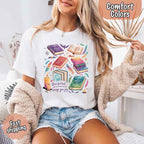 Velaris Comfort Colors T-shirt featuring a fantasy-inspired book lover graphic with magical celestial styling for fantasy romance readers and Bat Boys fans in White.