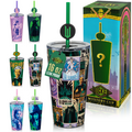 WICKED 16-ounce blind box stainless steel tumbler with lid, straws, and decorative topper, available in one of six randomly selected collectible designs including a secret edition.