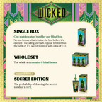 WICKED 16-ounce blind box stainless steel tumbler with lid, straws, and decorative topper, available in one of six randomly selected collectible designs including a secret edition.