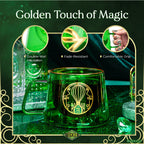 Set of two WICKED-inspired 8-ounce crystal-clear glass Ozpresso coffee cups with a whimsical, spellbinding finish.