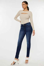 Kancan Mid Rise Gradient Skinny Jeans (Available in Plus Size)