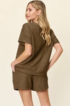 Cameron Textured Set in Chestnut