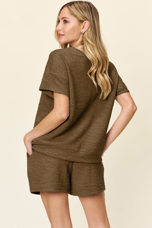 Cameron Textured Set in Chestnut
