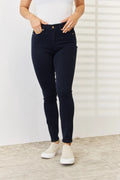 Judy Blue Garment Dyed Tummy Control Skinny Jeans for Women | Full Size Stretch Denim