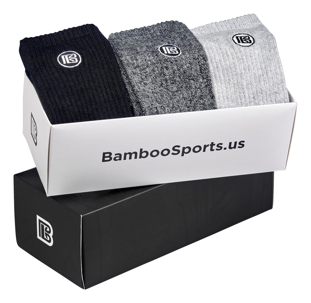 Premium Bamboo Rayon Crew Socks | Moisture-Wicking Cushioned Work & Hiking Socks