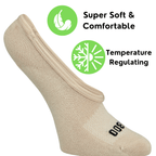 Bamboo Sports Super Low Cut No Show Bamboo Rayon Socks – Breathable Moisture Wicking 4 Pack