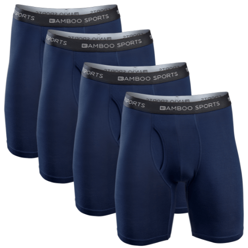 Boxers pour homme en rayonne de bambou, entrejambe de 15 cm (lot de 4) 
