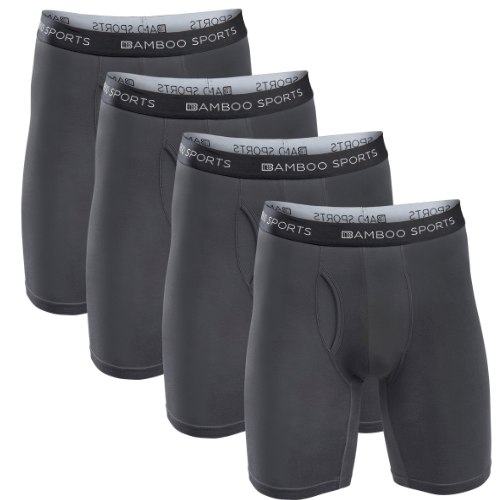 Boxers pour homme en rayonne de bambou, entrejambe de 15 cm (lot de 4) 