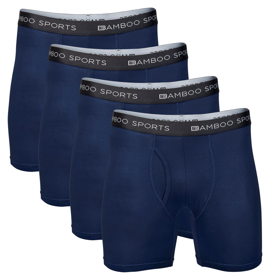 Men's 4" Inseam Bamboo Rayon Boxer Briefs - 4 Pack