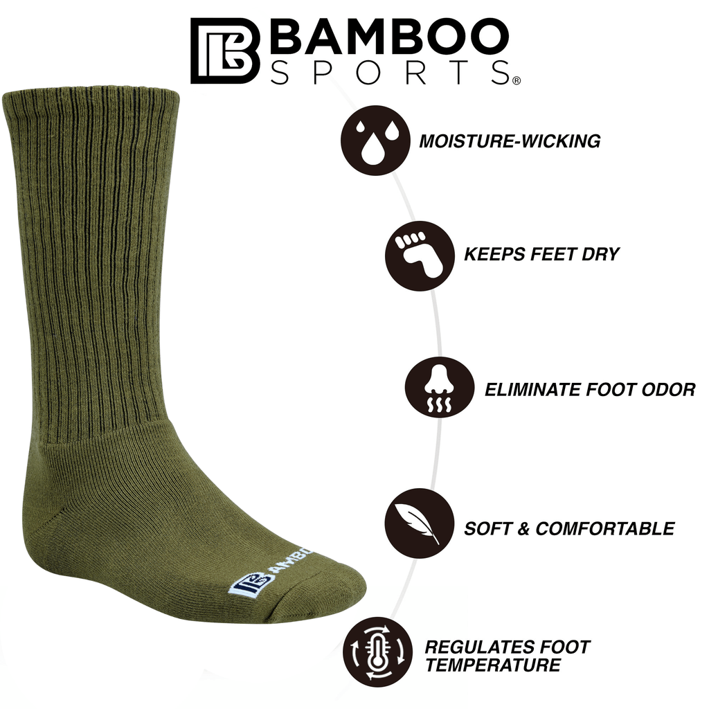 Knee High Premium Bamboo Rayon Socks – Moisture-Wicking, Odor-Free Boot & Hiking Socks (2 PACK)