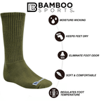 Chaussettes hautes en rayonne de bambou de qualité supérieure – Évacuant l'humidité et sans odeur, idéales pour la randonnée et les bottes (paquet de 2)