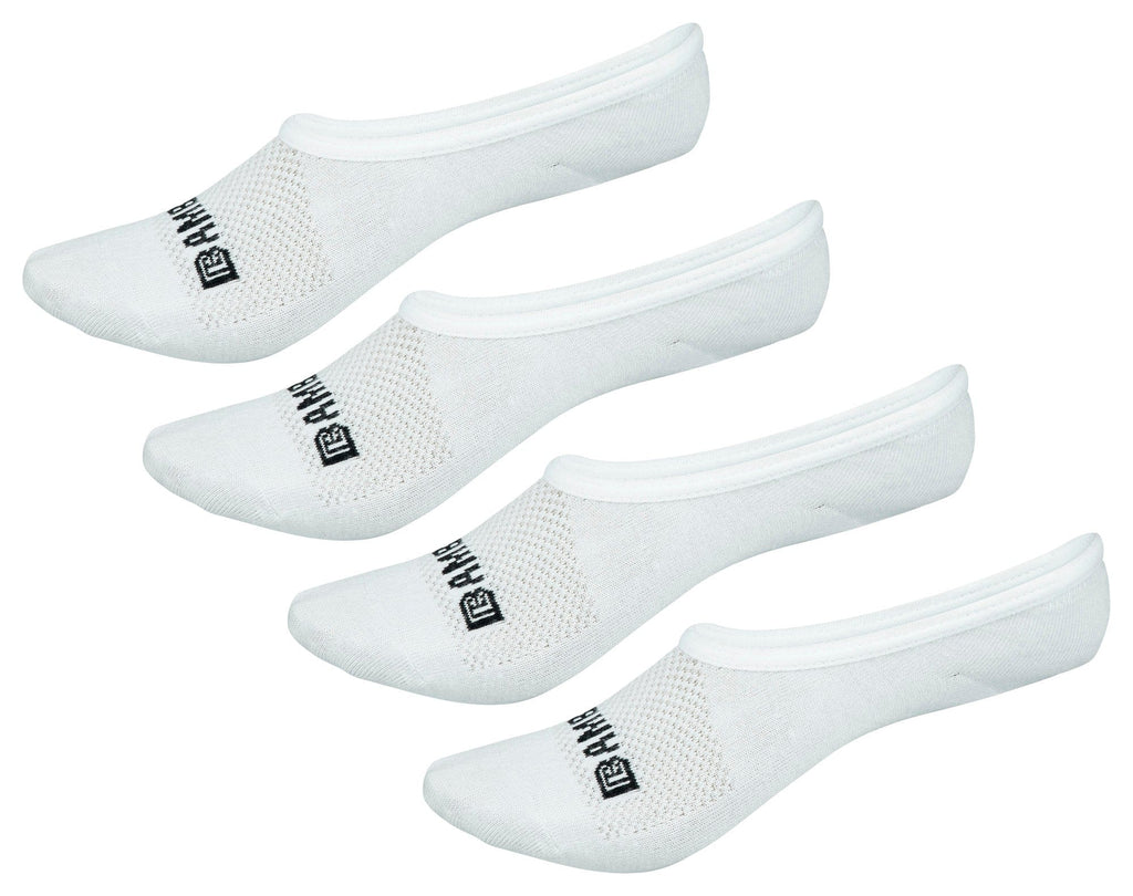 Chaussettes invisibles Bamboo Sports Super Low Cut en rayonne de bambou - Respirantes, évacuant l'humidité et éliminant les odeurs, lot de 4 paires