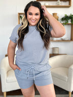 Cameron Textured Set in Cloudy Blue Plus Size available up to 3XL