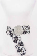 Brady Cow Print Disc Belt