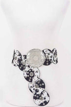 Brady Cow Print Disc Belt