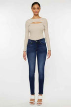 Kancan Mid Rise Gradient Skinny Jeans (Available in Plus Size)