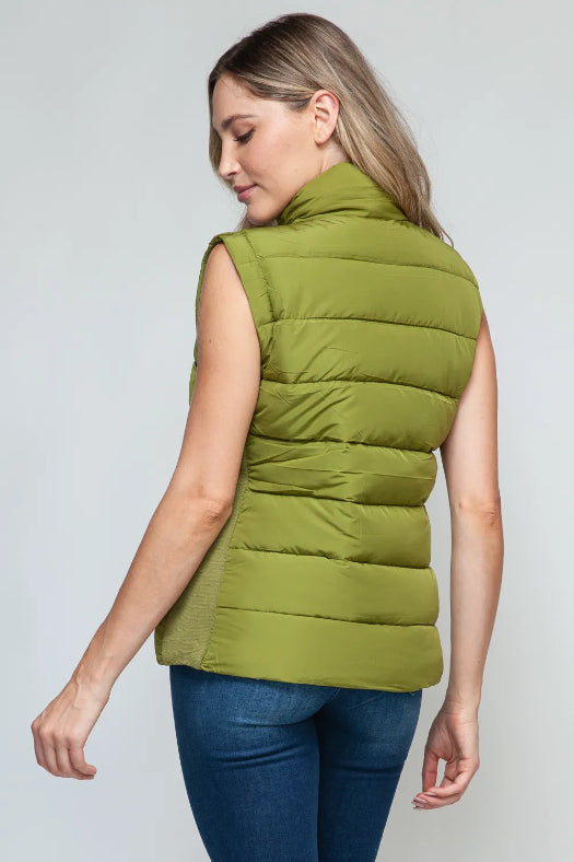 Snobbish Zip-Up Turtleneck Vest with Pockets for Women | Cozy Layering Outerwear