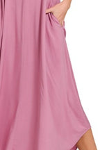 Light Rose Arc Hem Cami Dress