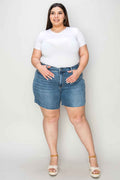 Bethany Judy Blue High Waisted Denim Shorts – Slim Fit Summer Shorts
