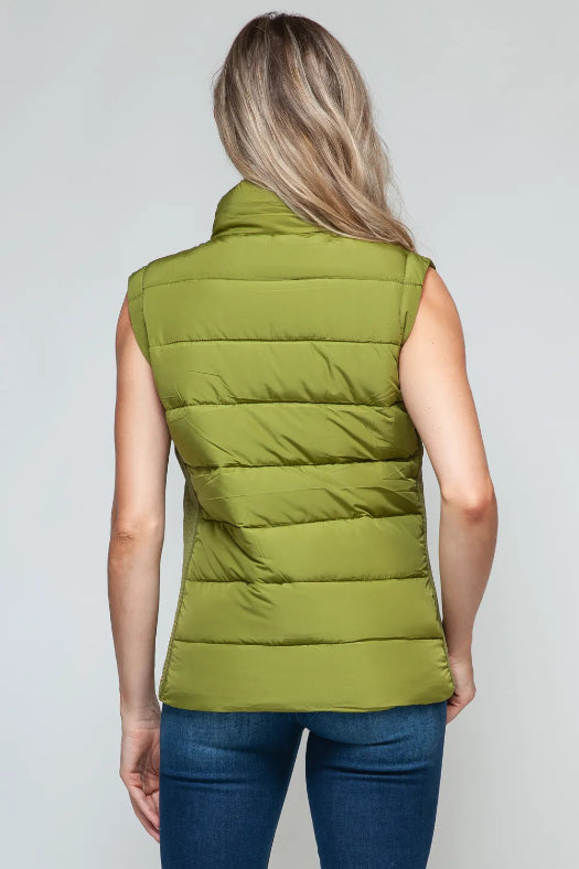 Snobbish Zip-Up Turtleneck Vest with Pockets for Women | Cozy Layering Outerwear