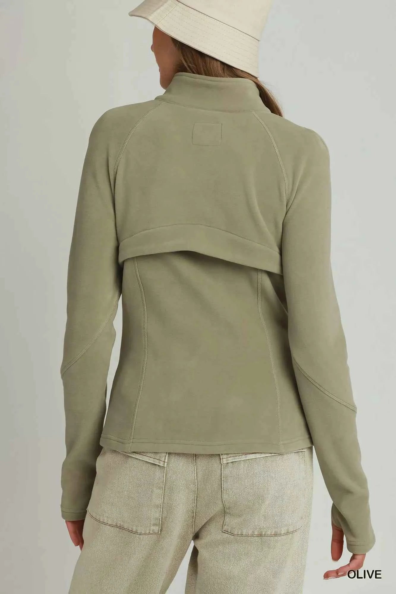 Umgee Soft Fleece Full Zip Jacket With Pockets