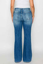 bytos High-Rise Distressed Jeans – Vintage Wash Stretch Denim for Women