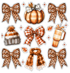 Cozy Vinyl Fall Sticker Sheet- Can be made with gloss or sparkle laminate