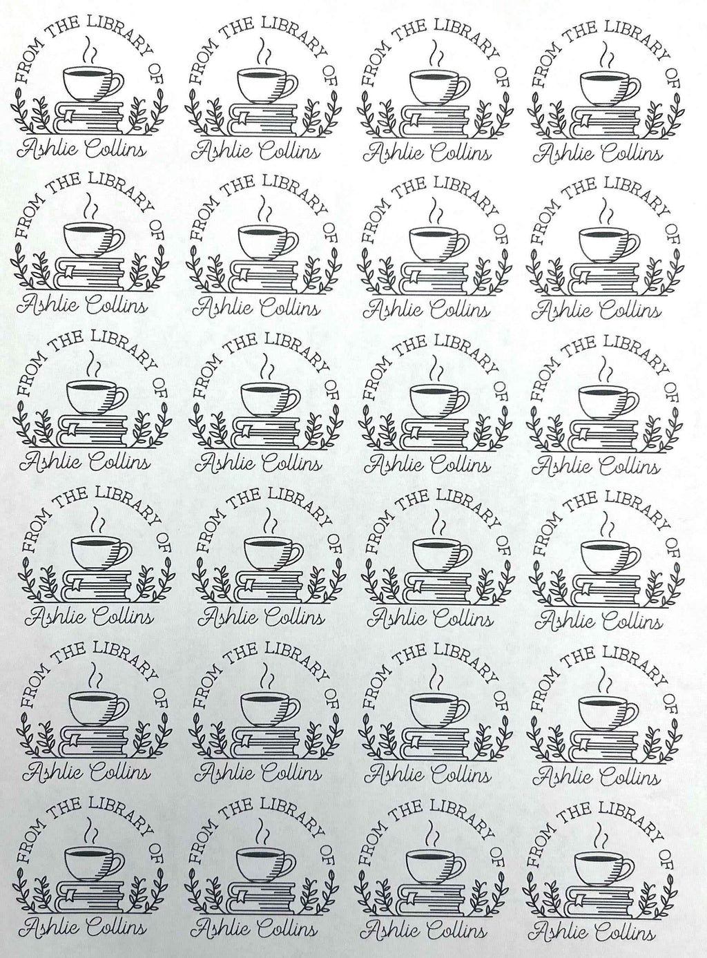 Personalized "From the Library Of" Book Stickers – Custom Bookplate Labels