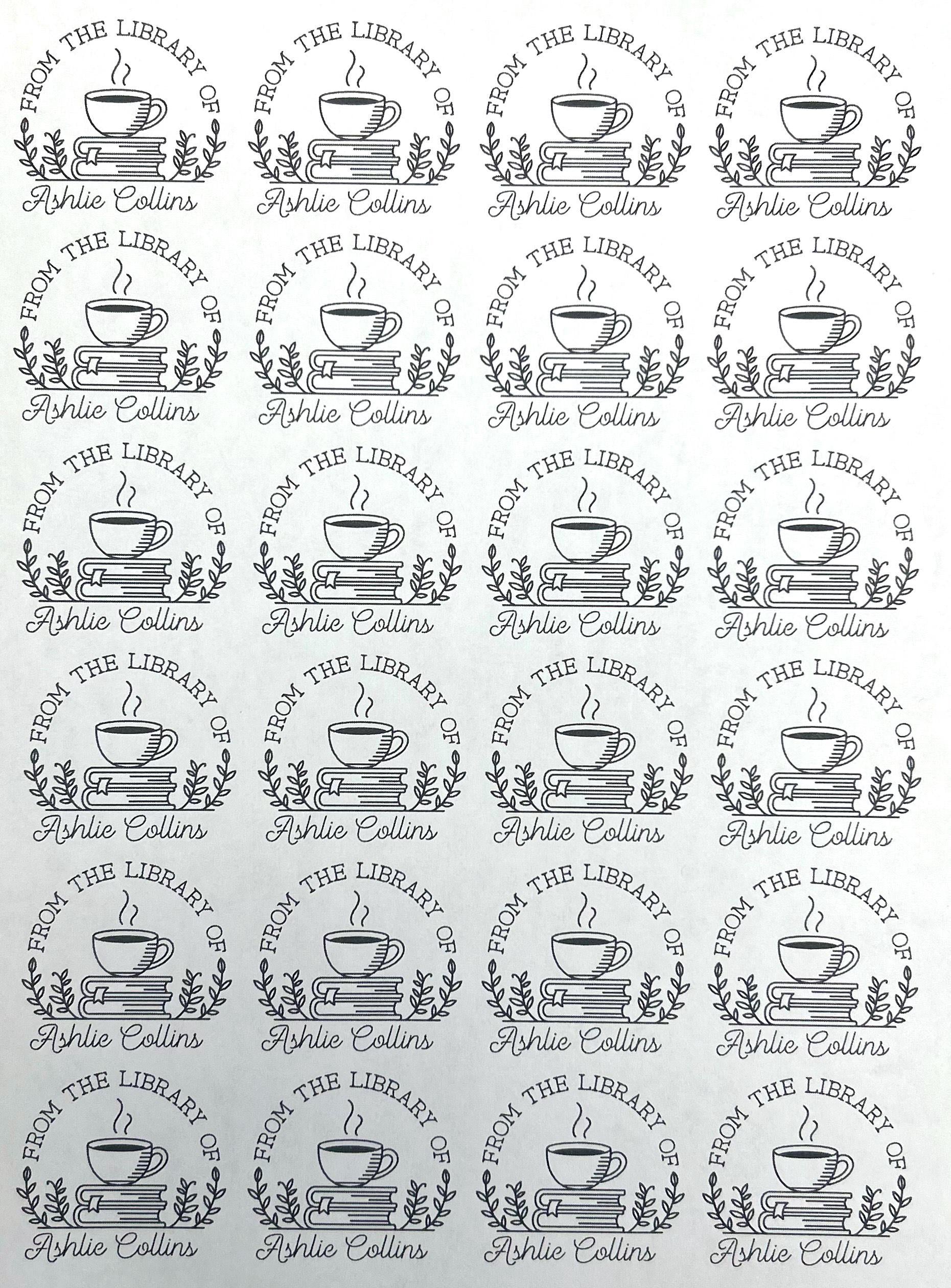 Example of a 1.4" label (width may alter by .1 of an inch depending on name length.