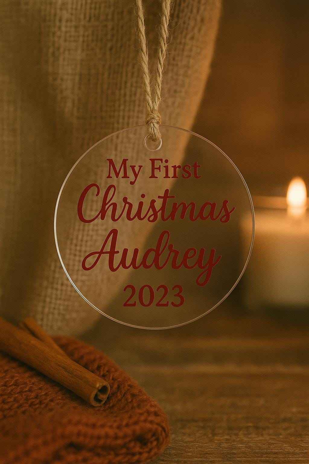Personalized Baby's First Christmas Ornament – Custom Acrylic Keepsake