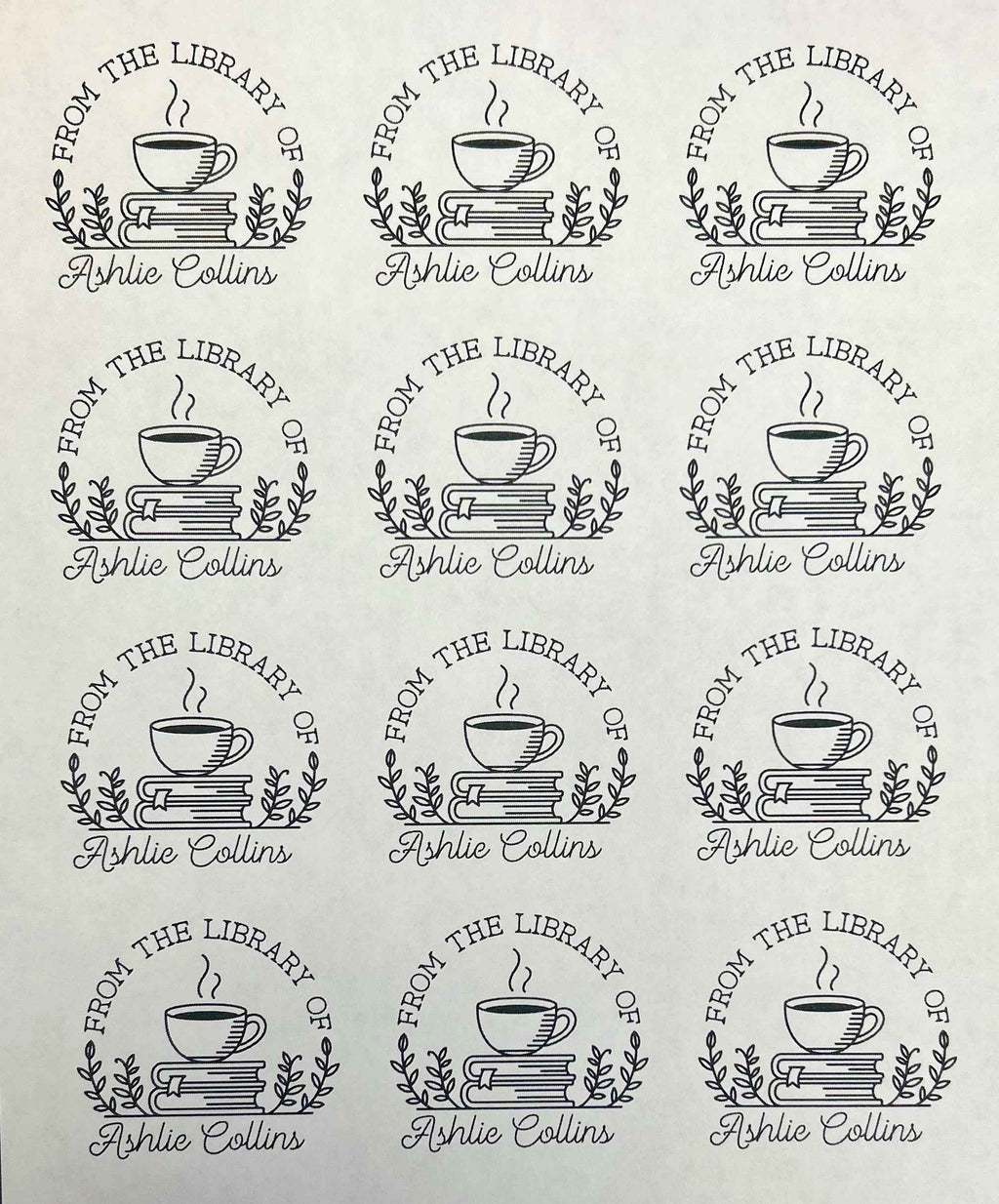 Personalized "From the Library Of" Book Stickers – Custom Bookplate Labels